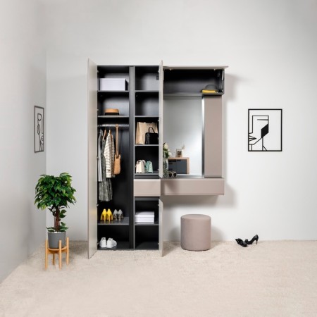 Sidney suspension cabinet 16.156, 840 x 413 x 223, anthracite/Veluto Kapuchino-2