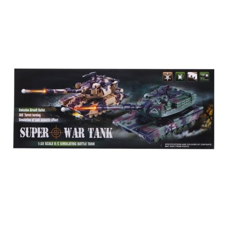 Tank on the remote control "Schursmovik", works from batteries, shoots bullets, mix-7