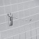 The hook on the grid is single, the color is chrome, d = 6 mm, l = 14 cm