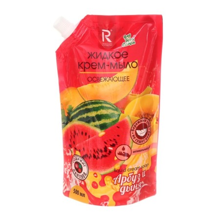 Liquid cream soap “for the whole family” refreshing watermelon and melon, 500 ml-2