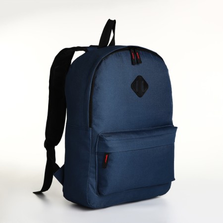 Youth backpack with lightning, external pocket, blue color-2