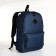 Youth backpack with lightning, external pocket, blue color