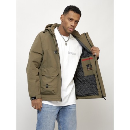 Male spring jacket, size 54, dark beige color-9