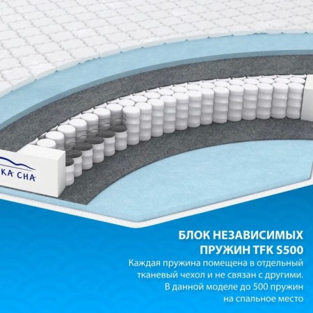 Mattress Factory of sleep "Bari Light", size 160x200 cm, height 19 cm, jacquard-3