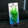 Silicone aquarium plant, luminous in the dark, 7 x 12.5 cm, green