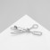 Brooch "Scissors", white color in silver