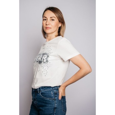 Women's T -shirt Let’s Go, size 56, Milk color-1
