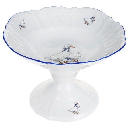 BERNADOTTE salad on the leg, decor "geese", 25 cm