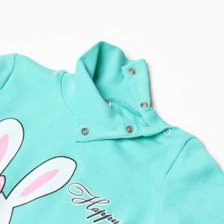 Turtleneck for girls, menthol color, height 92 cm-1