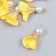 Decor for creativity Textile "Flower with pearls. Yellow" set 10 pcs 2.5 cm