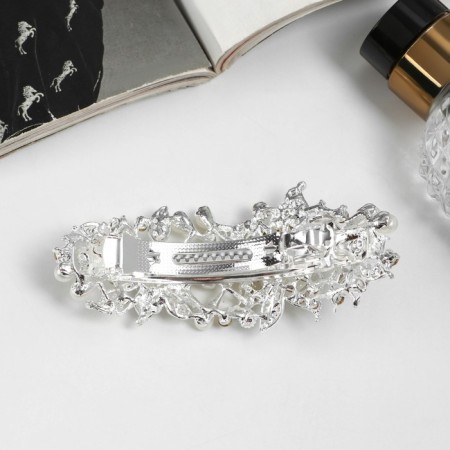 Заколка-автомат для волос "Озлем" цветы, 9 см-1
