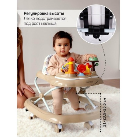Walks of children's Amarobaby Running Baby, with an electronic game panel, brown color-2