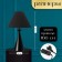 Traffic lamp with lampshade Risalux "Erica", E27, 40 W, Black, 34 × 34 × 56 cm