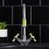 Kitchen mixer RMS SL92GR-279F, two-wound, high spout, chrome/green