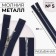 Metallic lightning, No. 5, connective, automatic lock, 40 cm, dark blue color/nickel