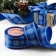 Satsis tape "Snowflakes", 50 mm × 23 ± 1 m, blue color No. 122
