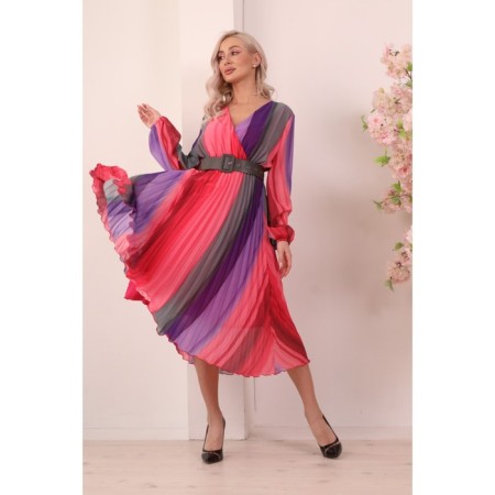Women's dress, size 52, pink color-7