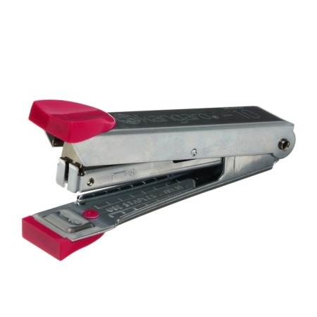 Stapler Kangaro No. 10, up to 20 sheets, metallic copus, built -in anti -stepler, 50 brackets, mix-7