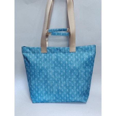 Bag Women's shopper Blue Oxford anchor-5