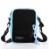 Youth bag with zipper, 1 outer pocket, black/blue color