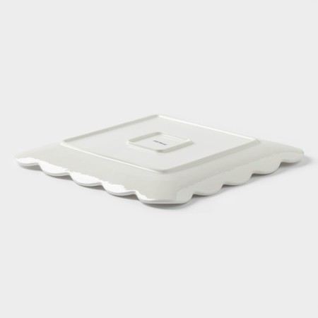 Plate porcelain square share "Susan", 26.5 × 26.5 cm, white color-2