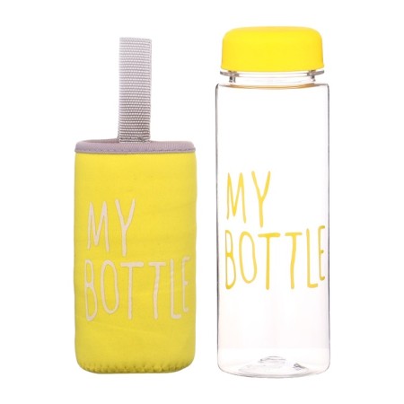 Water bottle, 500 ml, My Bottle, 19.5 x 6 cm, Czech in the kit, Yellow-1