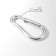 Metal carbine, 41 × 20 mm, thickness - 3.5 mm, 5 pcs, silver color