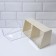 Organizer for storage, 2 sections, 22.5 × 13.5 × 12 cm, milk/transparent color