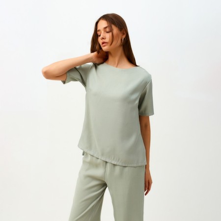 Women's costume (T -shirt, trousers) minku: enjoy olive color, size 42-3