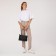 Soper bag with zipper, black color