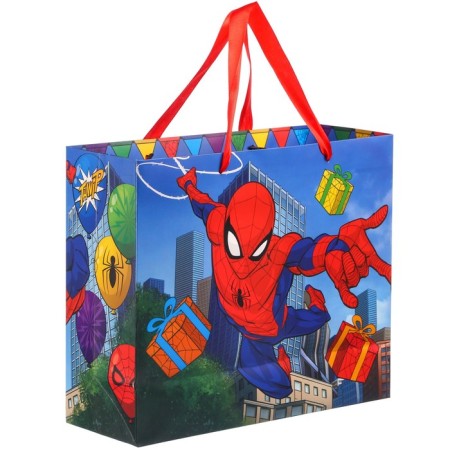 Gift package with a plastic window, 31 x 26 x 11 cm, spiderman-2