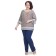Female blouse, size 54, beige color