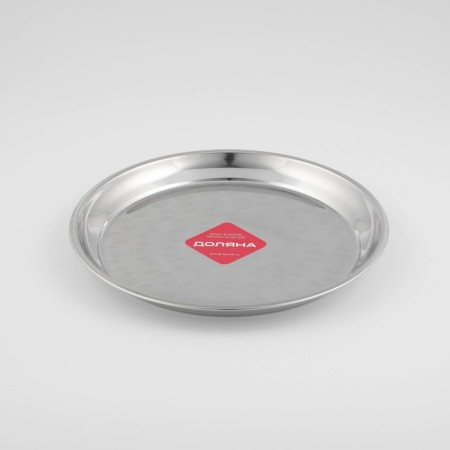 Stainless steel tray “India”, d = 30 cm, silver color-1