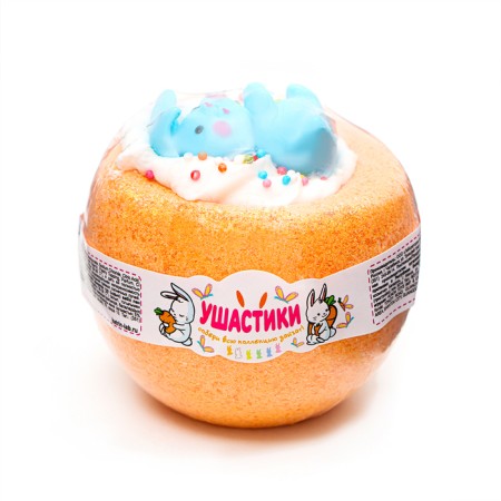 Happyki bath bomb "Ushastiki" with foam and a toy mix, 160 g-1