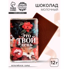 Шоколад молочный «Это твой день», 12 г.