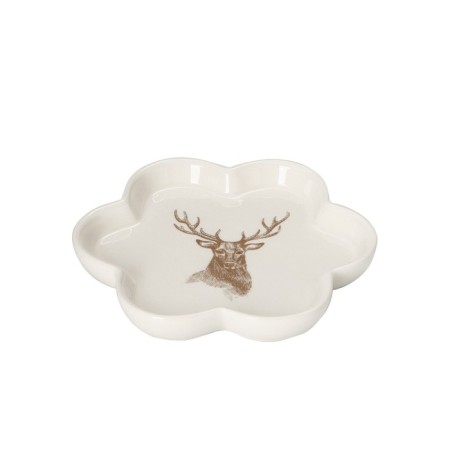 Serving share "Santa Claus and Deer", 15.5 × 2.3 cm, white color-1