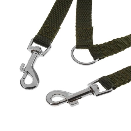 A collar for two dogs, each 45 x 1.5 cm, green-2
