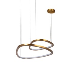 Suspended chandelier Arte Lamp Madison A2194SP-2PB, LED, 40 W, 76x76x120 cm, 1200 lm, remote control, copper