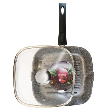 Panairo The Brusnika Grille, the removable handle of Soft-Touch, with a lid, size 27x27 cm-1