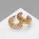 Earrings metal "Circle" spring, color gold