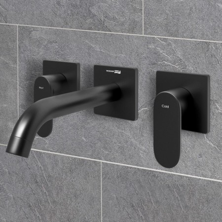 Wasserkraft Elbe 7445 shell mixer, two -legged spout 183 mm, black-1