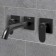 Wasserkraft Elbe 7445 shell mixer, two -legged spout 183 mm, black