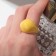 Ring "Joy" voluminous, yellow color, size 16.5