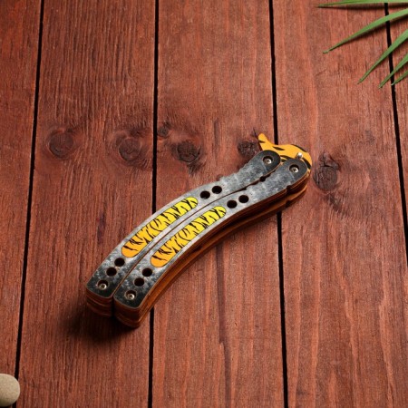 Wooden souvenir "Butterfly knife" tiger-3