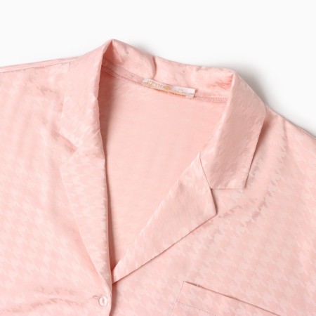 Female pajamas (shirt and shorts) KAFTAN SILK, size 40-42, pink-7