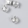 Bead for creativity Metal "Cat" silver 1x1.3 cm