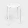 Stool with plastic seat, white color