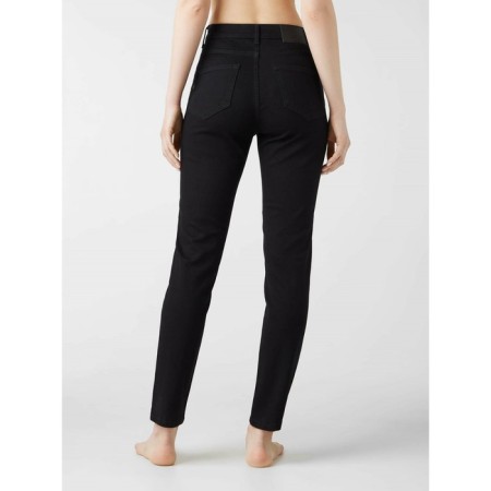 Women's jeans with a high landing CONTE ELEGANT MOM SLIM, Size S, DEEP BLACK color-3