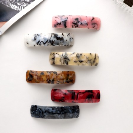 Halva hairpin "Silva" marble print, 9 cm, mix-2