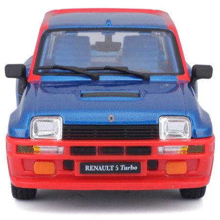 BBURAGO Renault 5 Turbo, Die-Cast, 1:24, opening doors, red-blue color-9